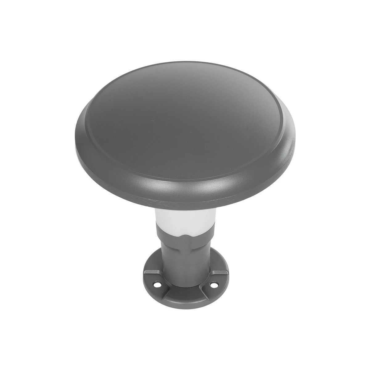 GLOBOSTAR® WHISPER 90553 Φωτιστικό Κολωνάκι Κήπου με Ντουί 1 x E27 AC 220-240V Αδιάβροχο IP65 – Γκρι Ανθρακί – Μ27 x Π27 x Υ29cm