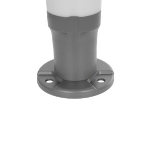 GLOBOSTAR® WHISPER 90553 Φωτιστικό Κολωνάκι Κήπου με Ντουί 1 x E27 AC 220-240V Αδιάβροχο IP65 – Γκρι Ανθρακί – Μ27 x Π27 x Υ29cm