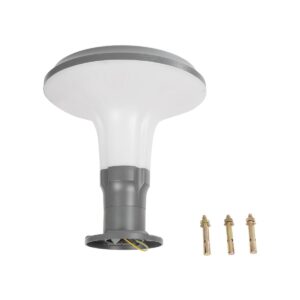 GLOBOSTAR® WHISPER 90553 Φωτιστικό Κολωνάκι Κήπου με Ντουί 1 x E27 AC 220-240V Αδιάβροχο IP65 – Γκρι Ανθρακί – Μ27 x Π27 x Υ29cm