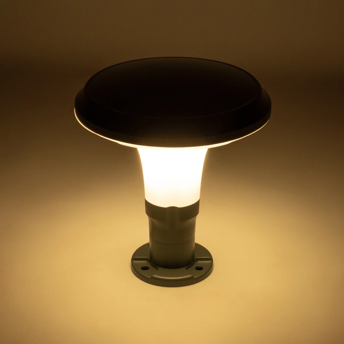 GLOBOSTAR® WHISPER 90553 Φωτιστικό Κολωνάκι Κήπου με Ντουί 1 x E27 AC 220-240V Αδιάβροχο IP65 – Γκρι Ανθρακί – Μ27 x Π27 x Υ29cm