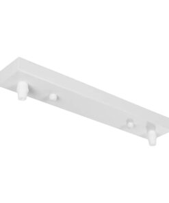 GLOBOSTAR® WALLBASE 77520 Γραμμική Μεταλλική Ροζέτα για Κρέμαση 2 Φωτιστικών – Λευκό – Μ30 x Π5 x Υ4cm