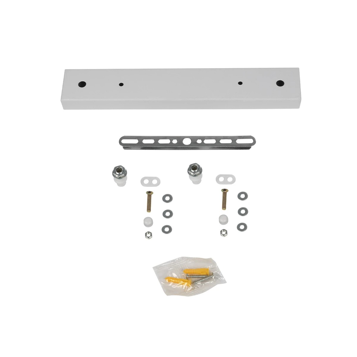 GLOBOSTAR® WALLBASE 77520 Γραμμική Μεταλλική Ροζέτα για Κρέμαση 2 Φωτιστικών – Λευκό – Μ30 x Π5 x Υ4cm