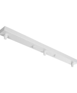 GLOBOSTAR® WALLBASE 77522 Γραμμική Μεταλλική Ροζέτα για Κρέμαση 3 Φωτιστικών – Λευκό – Μ50 x Π5 x Υ2cm