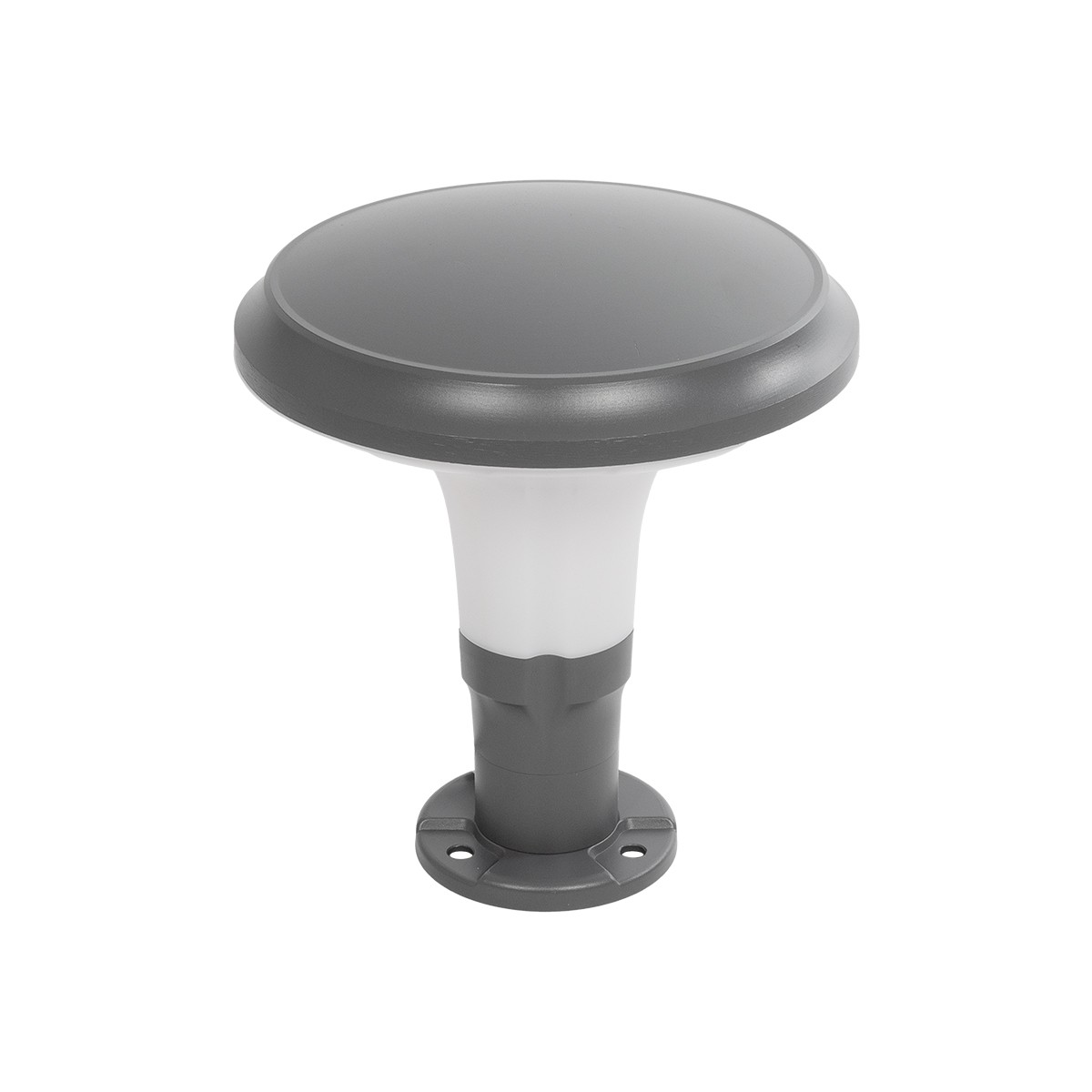 GLOBOSTAR® WHISPER 90553 Φωτιστικό Κολωνάκι Κήπου με Ντουί 1 x E27 AC 220-240V Αδιάβροχο IP65 – Γκρι Ανθρακί – Μ27 x Π27 x Υ29cm
