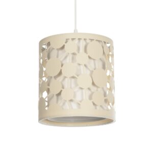 GLOBOSTAR® PETAL 203-0067 Μοντέρνο Κρεμαστό Φωτιστικό Οροφής με Ντουί 1 x E27 AC 220-240V IP20 – Μπεζ – Μ23 x Π23 x Υ30cm