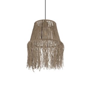 GLOBOSTAR® ROKA 205-0075 Boho Κρεμαστό Φωτιστικό Οροφής με Ντουί 1 x E27 AC 220-240V IP20 – Μπεζ – M30 x Π30 x Υ45cm