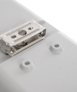 GLOBOSTAR® VIGAS 999-0250 Γραμμικό Βιομηχανικό Φωτιστικό Σκαφάκι Tri-Proof με Μεταλλικά Clips για 2 x Λάμπες T8 G13 90cm Τύπου Φθορίου LED Τροφοδοσίας Ενός Άκρου 120° AC 220-240V Αδιάβροχο IP65 – Γκρι με Διάφανο Κάλυμμα Πλαστικό PC – Μ100 x Π15 x Υ10cm