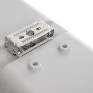 GLOBOSTAR® VIGAS 999-0250 Γραμμικό Βιομηχανικό Φωτιστικό Σκαφάκι Tri-Proof με Μεταλλικά Clips για 2 x Λάμπες T8 G13 90cm Τύπου Φθορίου LED Τροφοδοσίας Ενός Άκρου 120° AC 220-240V Αδιάβροχο IP65 – Γκρι με Διάφανο Κάλυμμα Πλαστικό PC – Μ100 x Π15 x Υ10cm