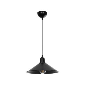 GLOBOSTAR® FERRO 203-0084 Μοντέρνο Κρεμαστό Φωτιστικό Οροφής με Ντουί 1 x E27 AC 220-240V IP20 – Μαύρο – Μ30 x Π30 x Υ15cm