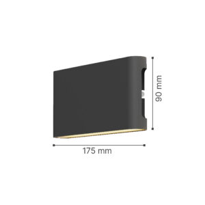 it-Lighting Niskey – LED 10W 3CCT Up and Down Wall Light in Grey Color (80204130)