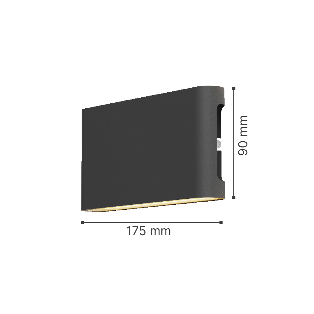 InLight Niskey – LED 10W 3CCT Up and Down Wall Light in Anthracite Color (80204140)