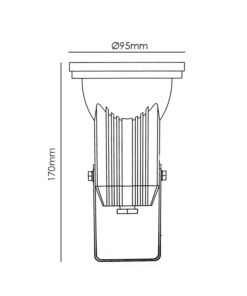 ΣΠΟΤ ΚΗΠΟΥ GU10 ΣΚΟΥΡΙΑ IP45 ACA – BT9014R