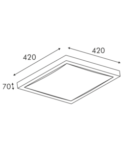 ΠΛΑΦΟΝΙΕΡΑ ΑΚΡΥΛΙΚΗ ΤΕΤΡΑΓΩΝΗ 3ΧΕ27 42Χ42Χ7CM INDIANA ACA – DL461MN