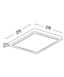 ΠΛΑΦΟΝΙΕΡΑ ΑΚΡΥΛΙΚΗ ΤΕΤΡΑΓΩΝΗ 2ΧΕ27 27Χ27Χ7CM INDIANA ACA – DL461SN
