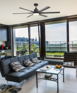 ΑΝΕΜΙΣΤΗΡΑΣ ΟΡΟΦΗΣ DIMMABLE DC45W Φ165 6 ΜΑΥΡΑ ΠΤΕΡΥΓΙΑ ΑΛΟΥΜΙΝΙΟΥ ΜΕ ΤΗΛΕΧΕΙΡΙΣΤΗΡΙΟ ΑΝΑΡΤ 15&25ΕΚ ACA – FANKMBL10G