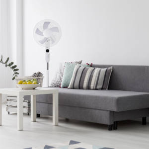 ΑΝΕΜΙΣΤΗΡΑΣ ΜΕ ΟΡΘΟΣΤΑΤΗ, ΛΕΥΚΟΣ , 5 ΔΙΑΦΑΝΑ ΠΤΕΡΥΓΙΑ, ΤΗΛΕΧΕΙΡΙΣΤΗΡΙΟ, ΧΡΟΝΟΔΙΑΚΟΠΤΗΣ, Φ45, AC 55W ACA – FANSFPW10R