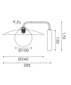 ΕΠΙΤΟΙΧΟ Φ/Σ 1XG9 ΜΕΤΑΛΛΙΚΟ ΧΡΥΣΟ + ΑΚΡΥΛΙΚΟ ACA – HM235W1
