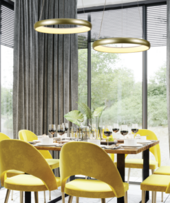 ΚΡΕΜΑΣΤΟ Φ/Σ LED 24W 1900LM CCT IP20 ΧΡΥΣΟ ΜΕΤΑΛΛΙΚΟ + ΑΚΡΥΛΙΚΟ ACA – HM23LEDP40GDCCT