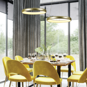 ΚΡΕΜΑΣΤΟ Φ/Σ LED 24W 1900LM CCT IP20 ΧΡΥΣΟ ΜΕΤΑΛΛΙΚΟ + ΑΚΡΥΛΙΚΟ ACA – HM23LEDP40GDCCT