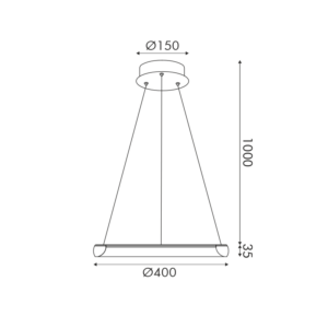 ΚΡΕΜΑΣΤΟ Φ/Σ LED 24W 1900LM CCT IP20 ΧΡΥΣΟ ΜΕΤΑΛΛΙΚΟ + ΑΚΡΥΛΙΚΟ ACA – HM23LEDP40GDCCT