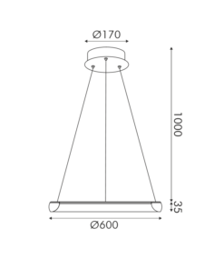 ΚΡΕΜΑΣΤΟ Φ/Σ LED 32W 2500LM CCT IP20 ΜΑΥΡΟ ΜΕΤΑΛΛΙΚΟ + ΑΚΡΥΛΙΚΟ ACA – HM23LEDP60BKCCT
