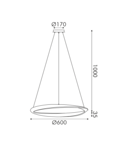 ΚΡΕΜΑΣΤΟ Φ/Σ LED 32W 2500LM CCT IP20 ΛΕΥΚΟ ΜΕΤΑΛΛΙΚΟ + ΑΚΡΥΛΙΚΟ ACA – HM24LEDP60WHCCT
