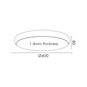 ΟΡΟΦΗΣ Φ/Σ LED 32W 2560LM ΛΕΥΚΟ ΜΕΤ/ΚΟ D40XH8CM KALLISTA ACA – HM27LEDC40WHCCT