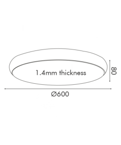 ΟΡΟΦΗΣ Φ/Σ LED 54W 4320LM ΜΑΥΡΟ ΜΕΤ/ΚΟ D60XH8CM KALLISTA ACA – HM27LEDC60BKCCT