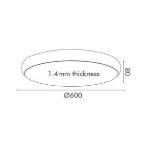 ΟΡΟΦΗΣ Φ/Σ LED 54W 4320LM ΛΕΥΚΟ ΜΕΤ/ΚΟ D60XH8CM KALLISTA ACA – HM27LEDC60WHCCT