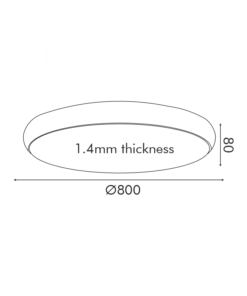 ΟΡΟΦΗΣ Φ/Σ LED 70W 5600LM ΜΑΥΡΟ ΜΕΤ/ΚΟ D80XH8CM KALLISTA ACA – HM27LEDC80BKCCT