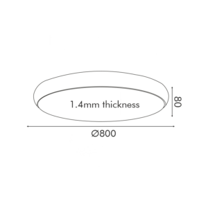 ΟΡΟΦΗΣ Φ/Σ LED 70W 5600LM ΜΑΥΡΟ ΜΕΤ/ΚΟ D80XH8CM KALLISTA ACA – HM27LEDC80BKCCT