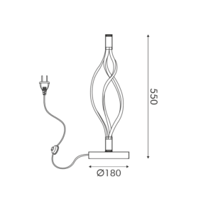 ΕΠΙΤΡΑΠΕΖΙΟ Φ/Σ  LED 30W 2400LM CCT IP20 ΜΑΥΡΟ ΑΛΟΥΜΙΝΙΟ + ΑΚΡΥΛΙΚΟ ACA – HM607LEDTBKCCT