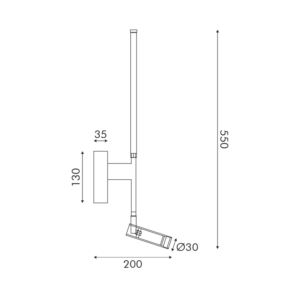 ΕΠΙΤΟΙΧΟ Φ/Σ LED 5W + COB 3W 700LM 3000K IP20 ΜΑΥΡΟ ΑΛΟΥΜΙΝΙΟ + ΑΚΡΥΛΙΚΟ CONCERTO ACA – HM616LEDWBK