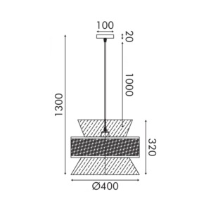 JAPAN-ΦΩΤΙΣΤΙΚΟ ΚΡΕΜΑΣΤΟ ΜΠΕΖ ΥΦΑΣΜΑΤΙΝΟ ΣΥΜΒΑΤΙΚΟ ΙΡ20 1xΕ27 400xH1300mm ACA – LT40PBGW