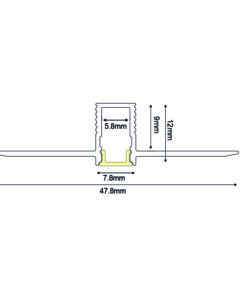 Προφίλ Αλουμινίου Γυψοσανίδας Χωνευτό για LED Ταινίες με Οπάλ Κάλυμμα 2m ACA – P129N (Αντιγραφή)
