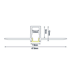 Προφίλ Αλουμινίου Γυψοσανίδας Χωνευτό για LED Ταινίες με Οπάλ Κάλυμμα 2m ACA – P129N (Αντιγραφή)