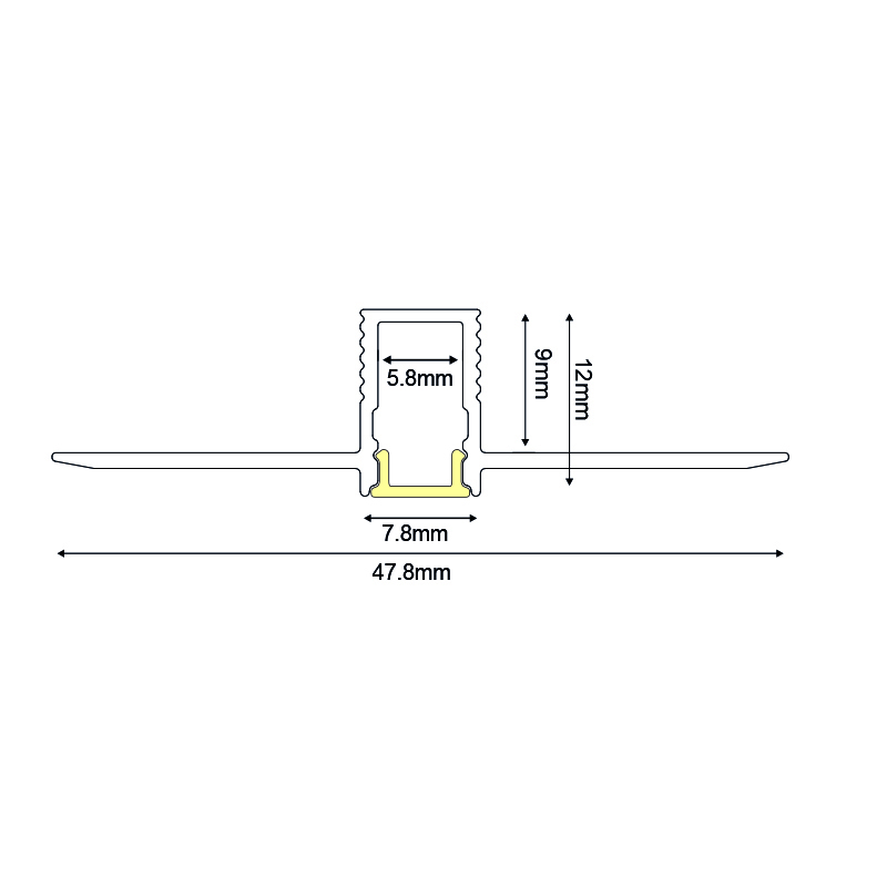 Προφίλ Αλουμινίου Γυψοσανίδας Χωνευτό για LED Ταινίες με Οπάλ Κάλυμμα 2m ACA – P129N (Αντιγραφή)