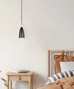 Κρεμαστό Φωτιστικό Reality 1xE14 Καμπάνα Μαύρο Ματ Μεταλλικό – R30691032