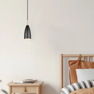 Κρεμαστό Φωτιστικό Reality 1xE14 Καμπάνα Μαύρο Ματ Μεταλλικό – R30691032