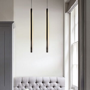 InLight Κρεμαστό φωτιστικό LED 7W 3000K από μαύρο μέταλλο και ακρυλικό D:60cm (6023-Black)