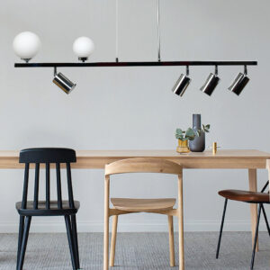 InLight Κρεμαστό φωτιστικό από χρυσαφί μέταλλο και λευκή οπαλίνα 2XG9 και 4XGU10 D:110cm (6191-GL)