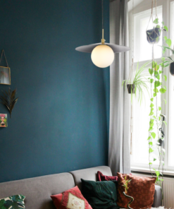 ΚΡΕΜΑΣΤΟ Φ/Σ 1XG9 ΧΡΥΣΟ ΜΕΤΑΛΛΙΚΟ ΜΑΥΡΟ PVC ΚΑΠΕΛΟ Φ100mm GLOBIE ACA – SUH12BK