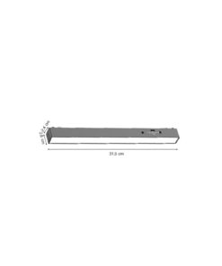 Inlight Γραμμικό φωτιστικό LED 10W 3CCT για Ultra Thin ράγα σε μαύρη απόχρωση D:31,5X2,6X2,4cm (TMU0050-Black)