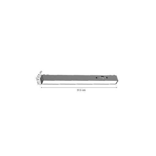 Inlight Γραμμικό φωτιστικό LED 10W 3000K-6000K για ultra thin ράγα σε μαύρη απόχρωση by Tuya and Zigbee D:31,5X2,6X2,4cm (TMZ0020-Black)