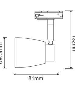 ^TRACK SPOT GU10 3C BLACK No40 ACA – TS40GU3CB