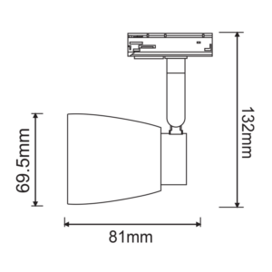 ^TRACK SPOT GU10 3C BLACK No40 ACA – TS40GU3CB