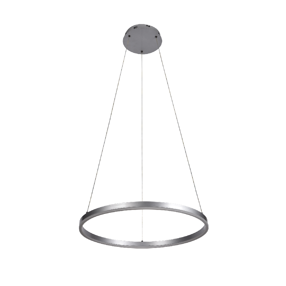 Inlight Κρεμαστό φωτιστικό LED 36W 3CCT (by switch on base) D:80cm (6095-AB-Silver)