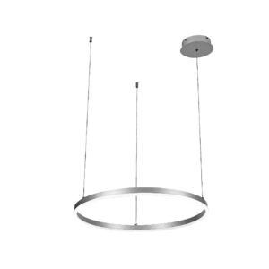 Inlight Κρεμαστό φωτιστικό LED 36W 3CCT (by switch on base) D:80cm (6095-AB-Silver)