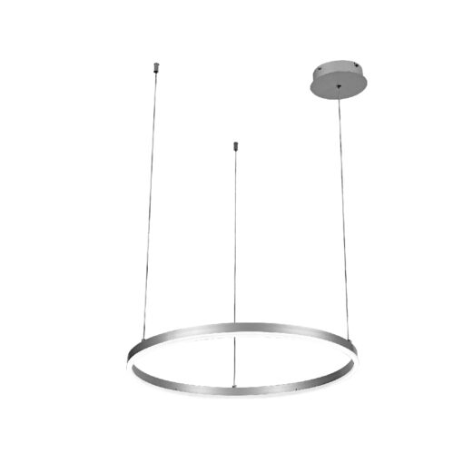 Inlight Κρεμαστό φωτιστικό LED 36W 3CCT (by switch on base) D:80cm (6095-AB-Silver)