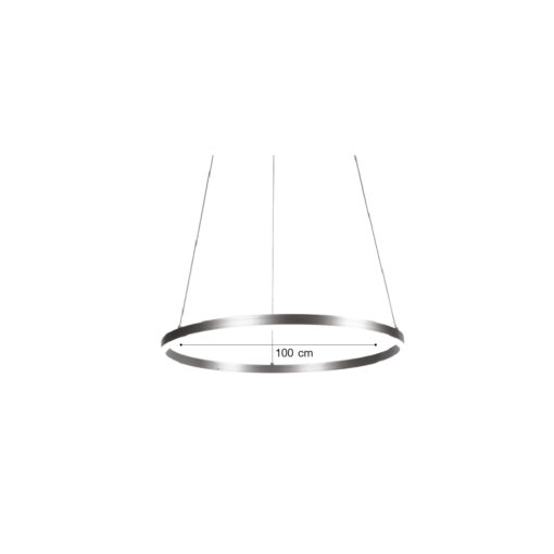 Inlight Κρεμαστό φωτιστικό LED 45W 3CCT (by switch on base) D:100cm (6095-AA-Black)